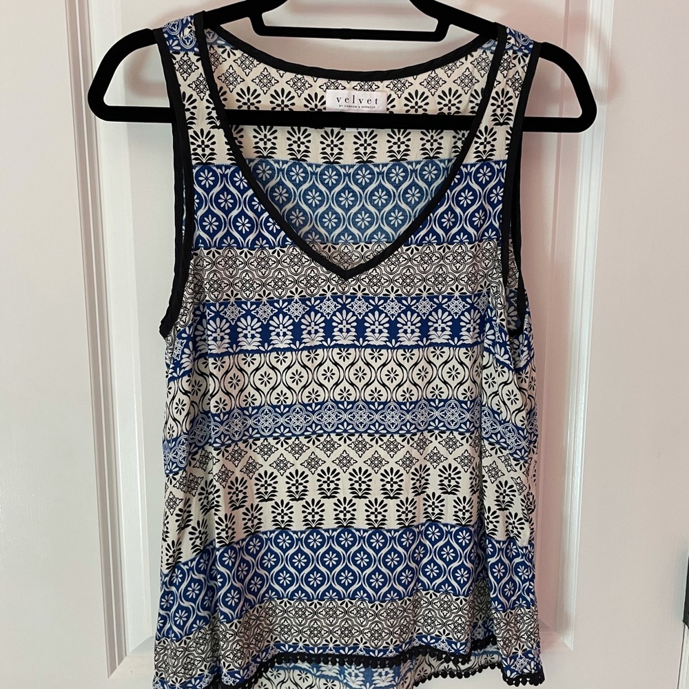 Velvet by Graham & Spencer Printed Blouse / Tank